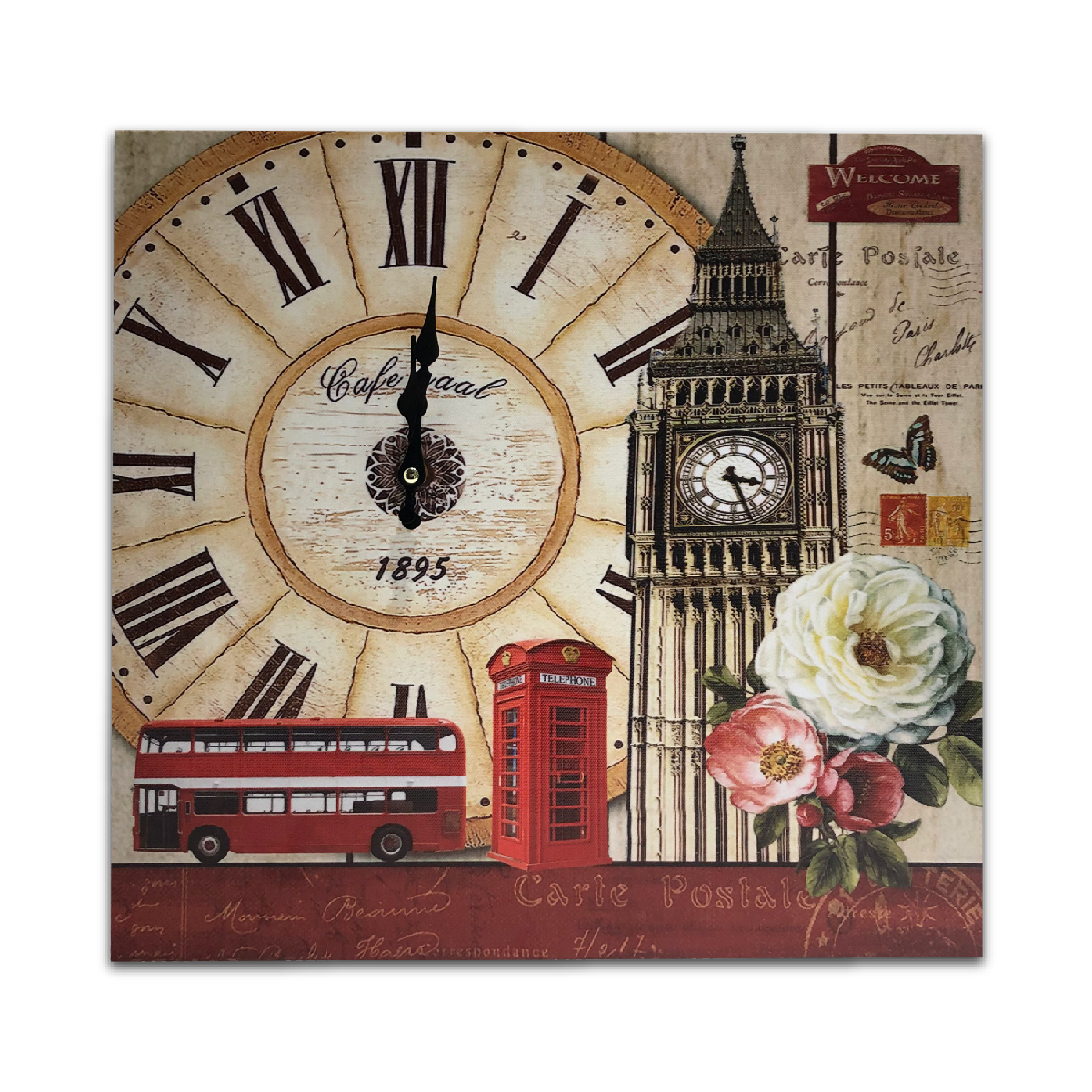 KC Wall Art Clock Painting [LONDON STREETS], SK101LS